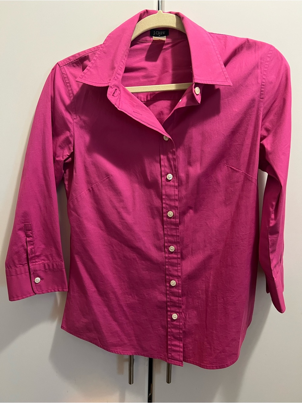 J. Crew Bright Pink Button-Down Shirt